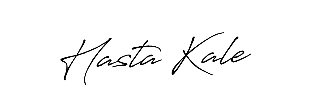 Similarly Antro_Vectra_Bolder is the best handwritten signature design. Signature creator online .You can use it as an online autograph creator for name Hasta Kale. Hasta Kale signature style 7 images and pictures png