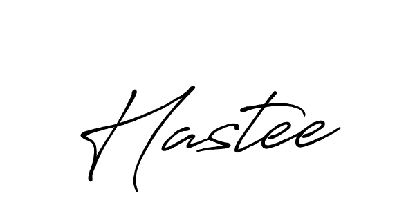 Use a signature maker to create a handwritten signature online. With this signature software, you can design (Antro_Vectra_Bolder) your own signature for name Hastee. Hastee signature style 7 images and pictures png