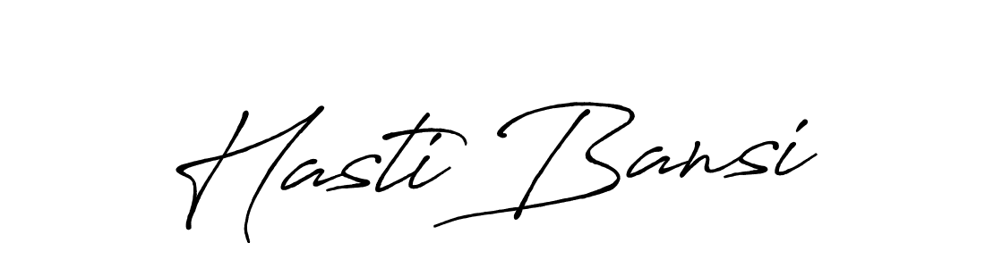 Use a signature maker to create a handwritten signature online. With this signature software, you can design (Antro_Vectra_Bolder) your own signature for name Hasti Bansi. Hasti Bansi signature style 7 images and pictures png