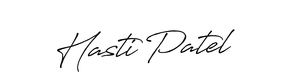 Use a signature maker to create a handwritten signature online. With this signature software, you can design (Antro_Vectra_Bolder) your own signature for name Hasti Patel. Hasti Patel signature style 7 images and pictures png