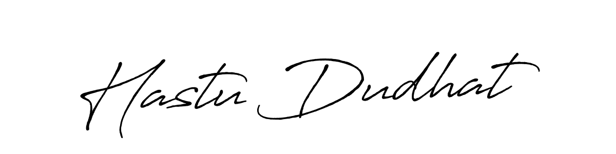 Create a beautiful signature design for name Hastu Dudhat. With this signature (Antro_Vectra_Bolder) fonts, you can make a handwritten signature for free. Hastu Dudhat signature style 7 images and pictures png