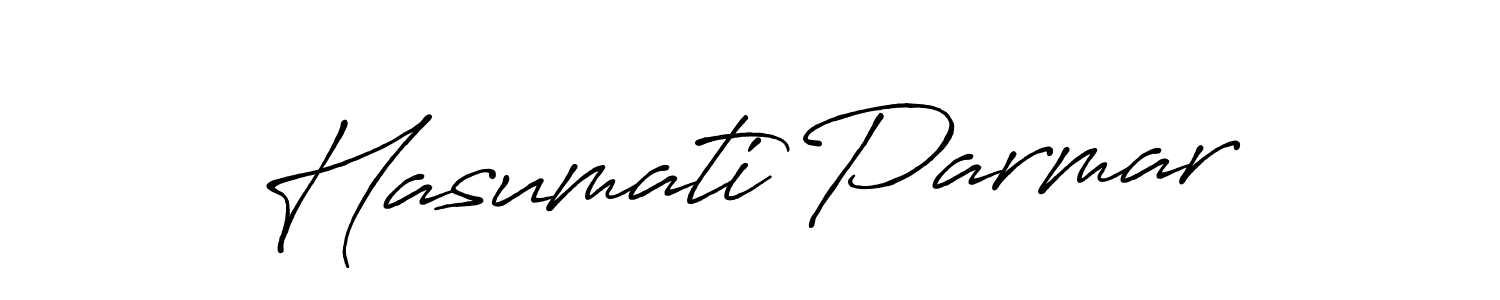 Also we have Hasumati Parmar name is the best signature style. Create professional handwritten signature collection using Antro_Vectra_Bolder autograph style. Hasumati Parmar signature style 7 images and pictures png