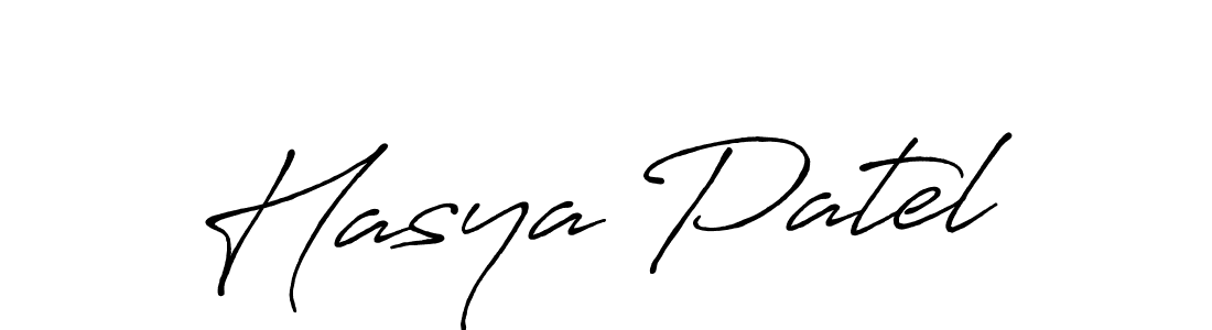 Hasya Patel stylish signature style. Best Handwritten Sign (Antro_Vectra_Bolder) for my name. Handwritten Signature Collection Ideas for my name Hasya Patel. Hasya Patel signature style 7 images and pictures png