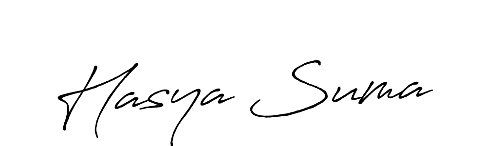 It looks lik you need a new signature style for name Hasya Suma. Design unique handwritten (Antro_Vectra_Bolder) signature with our free signature maker in just a few clicks. Hasya Suma signature style 7 images and pictures png