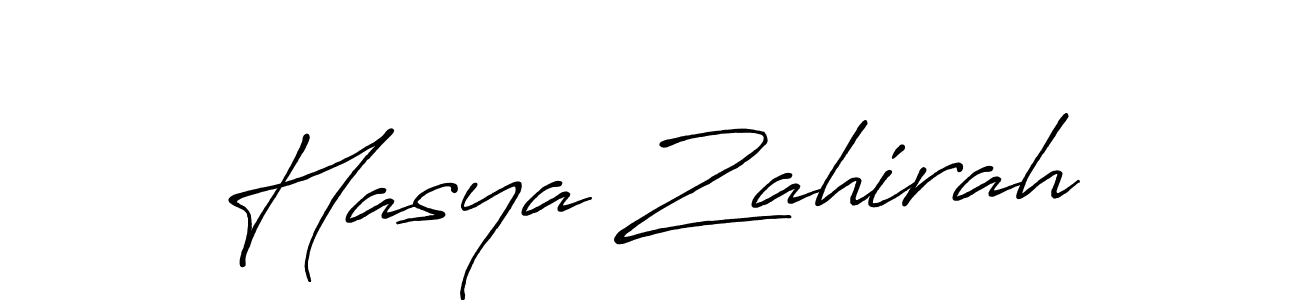Use a signature maker to create a handwritten signature online. With this signature software, you can design (Antro_Vectra_Bolder) your own signature for name Hasya Zahirah. Hasya Zahirah signature style 7 images and pictures png