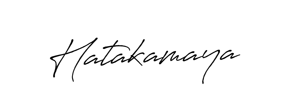Create a beautiful signature design for name Hatakamaya. With this signature (Antro_Vectra_Bolder) fonts, you can make a handwritten signature for free. Hatakamaya signature style 7 images and pictures png