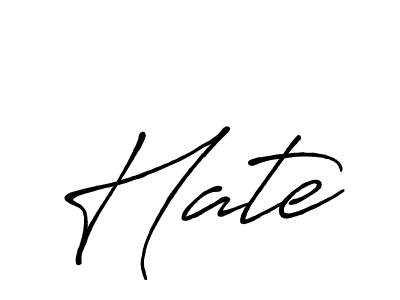 Similarly Antro_Vectra_Bolder is the best handwritten signature design. Signature creator online .You can use it as an online autograph creator for name Hate. Hate signature style 7 images and pictures png