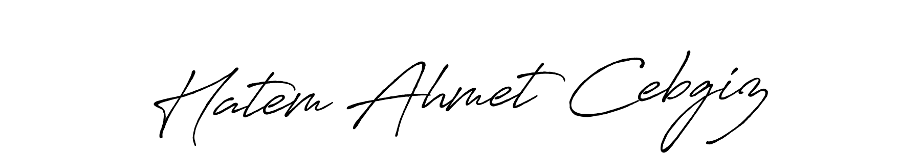 Antro_Vectra_Bolder is a professional signature style that is perfect for those who want to add a touch of class to their signature. It is also a great choice for those who want to make their signature more unique. Get Hatem Ahmet Cebgiz name to fancy signature for free. Hatem Ahmet Cebgiz signature style 7 images and pictures png