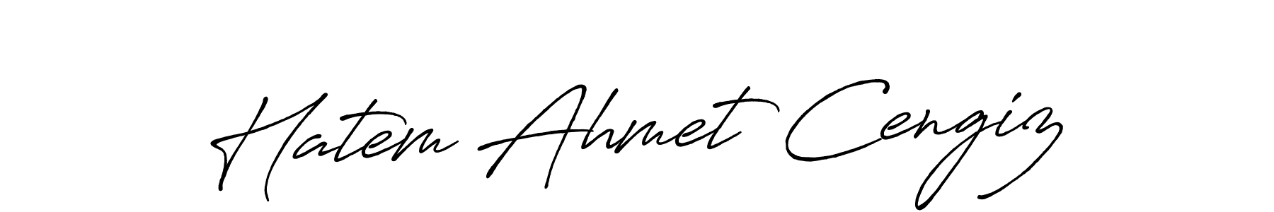 Hatem Ahmet Cengiz stylish signature style. Best Handwritten Sign (Antro_Vectra_Bolder) for my name. Handwritten Signature Collection Ideas for my name Hatem Ahmet Cengiz. Hatem Ahmet Cengiz signature style 7 images and pictures png