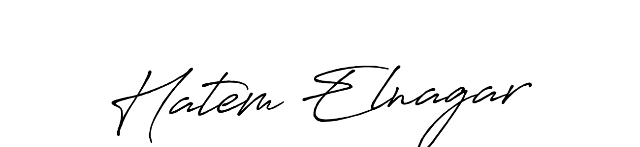 Hatem Elnagar stylish signature style. Best Handwritten Sign (Antro_Vectra_Bolder) for my name. Handwritten Signature Collection Ideas for my name Hatem Elnagar. Hatem Elnagar signature style 7 images and pictures png