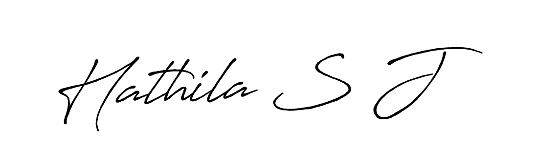 It looks lik you need a new signature style for name Hathila S J. Design unique handwritten (Antro_Vectra_Bolder) signature with our free signature maker in just a few clicks. Hathila S J signature style 7 images and pictures png