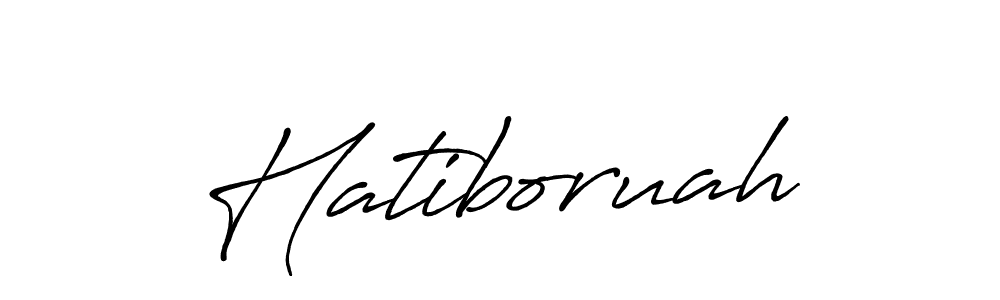 How to make Hatiboruah name signature. Use Antro_Vectra_Bolder style for creating short signs online. This is the latest handwritten sign. Hatiboruah signature style 7 images and pictures png