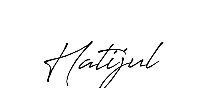 How to make Hatijul signature? Antro_Vectra_Bolder is a professional autograph style. Create handwritten signature for Hatijul name. Hatijul signature style 7 images and pictures png