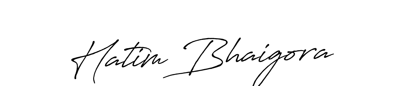It looks lik you need a new signature style for name Hatim Bhaigora. Design unique handwritten (Antro_Vectra_Bolder) signature with our free signature maker in just a few clicks. Hatim Bhaigora signature style 7 images and pictures png