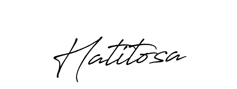 Use a signature maker to create a handwritten signature online. With this signature software, you can design (Antro_Vectra_Bolder) your own signature for name Hatitosa. Hatitosa signature style 7 images and pictures png
