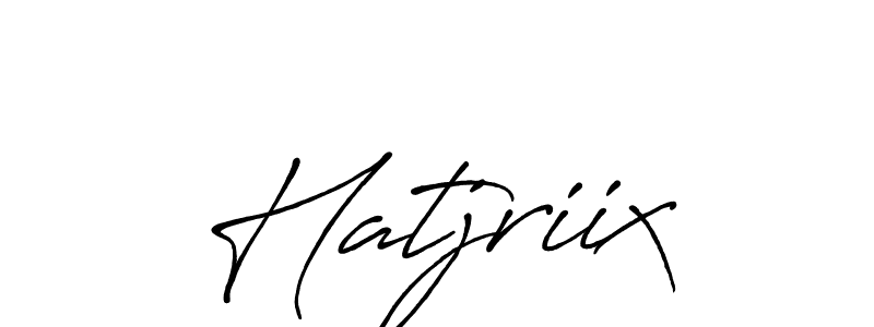 Make a beautiful signature design for name Hatjriix. With this signature (Antro_Vectra_Bolder) style, you can create a handwritten signature for free. Hatjriix signature style 7 images and pictures png