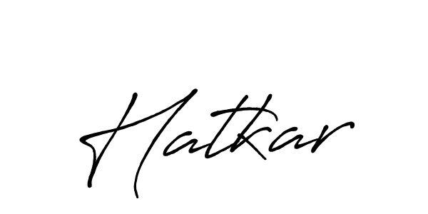 Create a beautiful signature design for name Hatkar. With this signature (Antro_Vectra_Bolder) fonts, you can make a handwritten signature for free. Hatkar signature style 7 images and pictures png