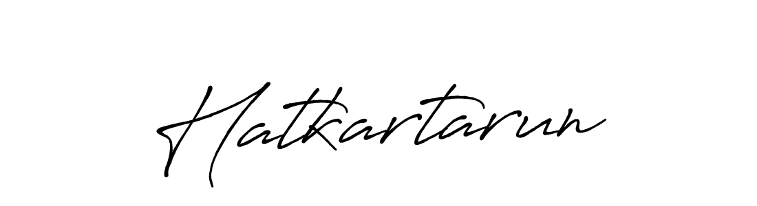 Use a signature maker to create a handwritten signature online. With this signature software, you can design (Antro_Vectra_Bolder) your own signature for name Hatkartarun. Hatkartarun signature style 7 images and pictures png