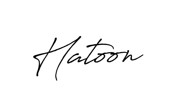 Design your own signature with our free online signature maker. With this signature software, you can create a handwritten (Antro_Vectra_Bolder) signature for name Hatoon. Hatoon signature style 7 images and pictures png