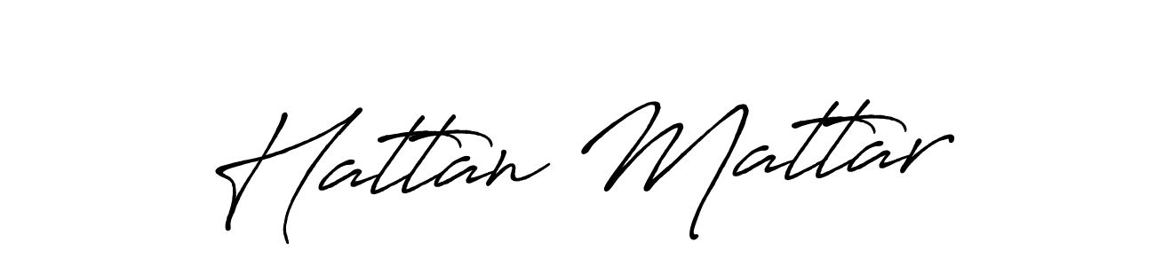 The best way (Antro_Vectra_Bolder) to make a short signature is to pick only two or three words in your name. The name Hattan Mattar include a total of six letters. For converting this name. Hattan Mattar signature style 7 images and pictures png