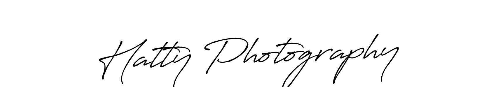 Hatty Photography stylish signature style. Best Handwritten Sign (Antro_Vectra_Bolder) for my name. Handwritten Signature Collection Ideas for my name Hatty Photography. Hatty Photography signature style 7 images and pictures png