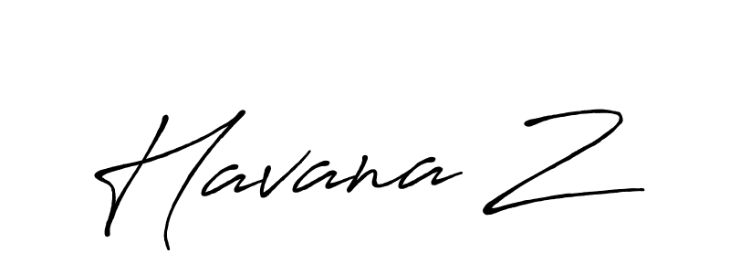 Use a signature maker to create a handwritten signature online. With this signature software, you can design (Antro_Vectra_Bolder) your own signature for name Havana Z. Havana Z signature style 7 images and pictures png