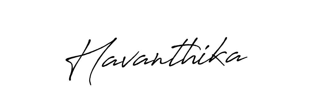 Make a beautiful signature design for name Havanthika. With this signature (Antro_Vectra_Bolder) style, you can create a handwritten signature for free. Havanthika signature style 7 images and pictures png