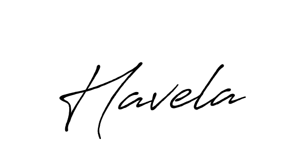 Use a signature maker to create a handwritten signature online. With this signature software, you can design (Antro_Vectra_Bolder) your own signature for name Havela. Havela signature style 7 images and pictures png