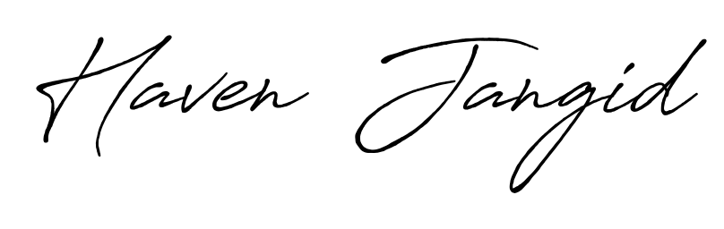 Get inspired by this graceful Antro_Vectra_Bolder signature style for name Haven  Jangid. Smooth loops and balanced proportions for everyday use. Haven  Jangid signature style 7 images and pictures png