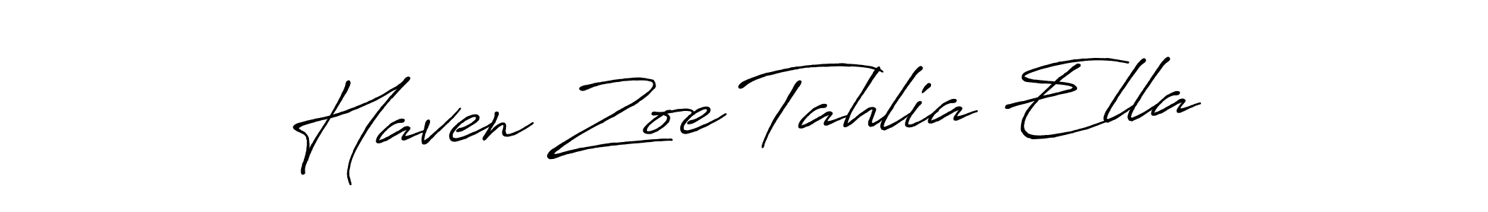 Also we have Haven Zoe Tahlia Ella name is the best signature style. Create professional handwritten signature collection using Antro_Vectra_Bolder autograph style. Haven Zoe Tahlia Ella signature style 7 images and pictures png