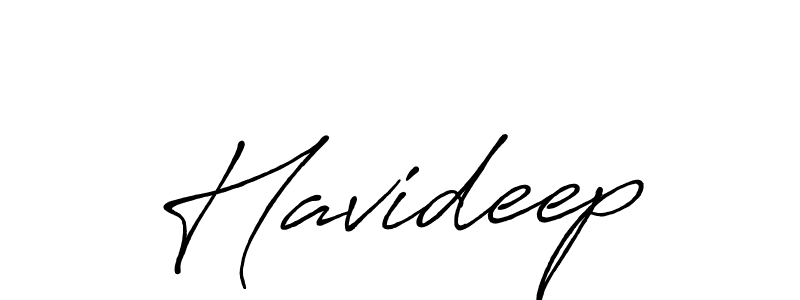 Havideep stylish signature style. Best Handwritten Sign (Antro_Vectra_Bolder) for my name. Handwritten Signature Collection Ideas for my name Havideep. Havideep signature style 7 images and pictures png