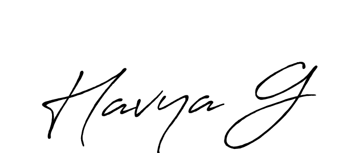 Havya G stylish signature style. Best Handwritten Sign (Antro_Vectra_Bolder) for my name. Handwritten Signature Collection Ideas for my name Havya G. Havya G signature style 7 images and pictures png