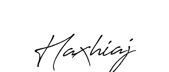 Make a beautiful signature design for name Haxhiaj. With this signature (Antro_Vectra_Bolder) style, you can create a handwritten signature for free. Haxhiaj signature style 7 images and pictures png
