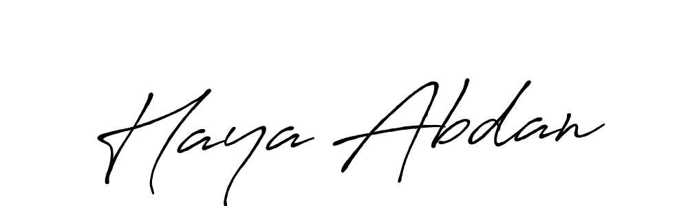 Antro_Vectra_Bolder is a professional signature style that is perfect for those who want to add a touch of class to their signature. It is also a great choice for those who want to make their signature more unique. Get Haya Abdan name to fancy signature for free. Haya Abdan signature style 7 images and pictures png