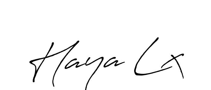 Design your own signature with our free online signature maker. With this signature software, you can create a handwritten (Antro_Vectra_Bolder) signature for name Haya Lx. Haya Lx signature style 7 images and pictures png