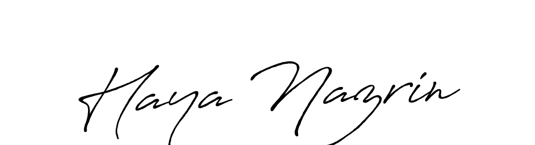You should practise on your own different ways (Antro_Vectra_Bolder) to write your name (Haya Nazrin) in signature. don't let someone else do it for you. Haya Nazrin signature style 7 images and pictures png
