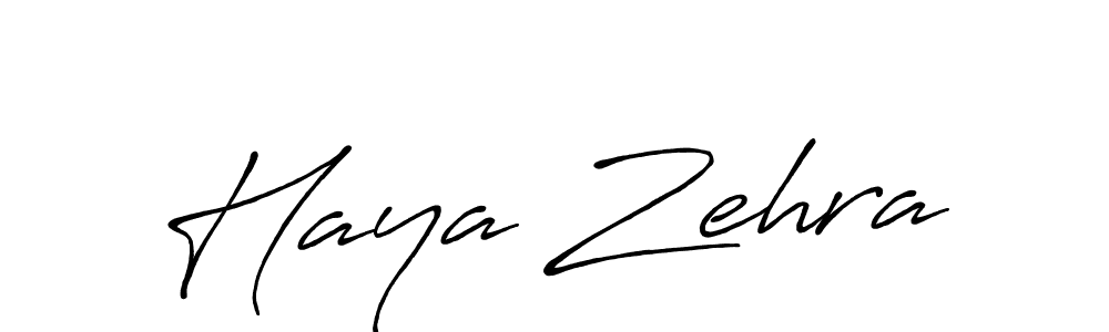 Create a beautiful signature design for name Haya Zehra. With this signature (Antro_Vectra_Bolder) fonts, you can make a handwritten signature for free. Haya Zehra signature style 7 images and pictures png