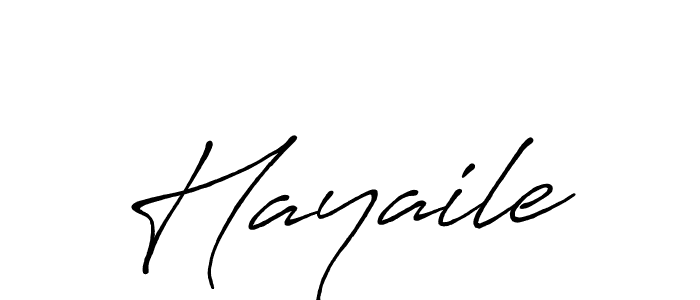 Make a beautiful signature design for name Hayaile. With this signature (Antro_Vectra_Bolder) style, you can create a handwritten signature for free. Hayaile signature style 7 images and pictures png