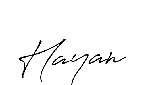 How to make Hayan signature? Antro_Vectra_Bolder is a professional autograph style. Create handwritten signature for Hayan name. Hayan signature style 7 images and pictures png