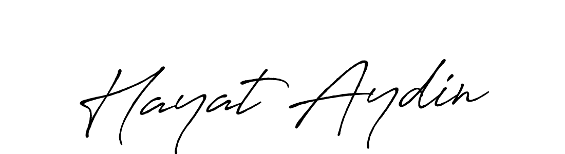 Make a beautiful signature design for name Hayat Aydin. With this signature (Antro_Vectra_Bolder) style, you can create a handwritten signature for free. Hayat Aydin signature style 7 images and pictures png