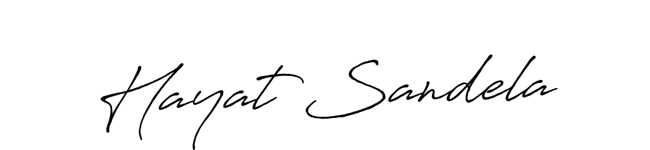 This is the best signature style for the Hayat Sandela name. Also you like these signature font (Antro_Vectra_Bolder). Mix name signature. Hayat Sandela signature style 7 images and pictures png