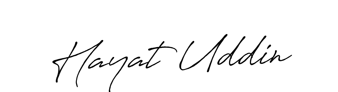 It looks lik you need a new signature style for name Hayat Uddin. Design unique handwritten (Antro_Vectra_Bolder) signature with our free signature maker in just a few clicks. Hayat Uddin signature style 7 images and pictures png