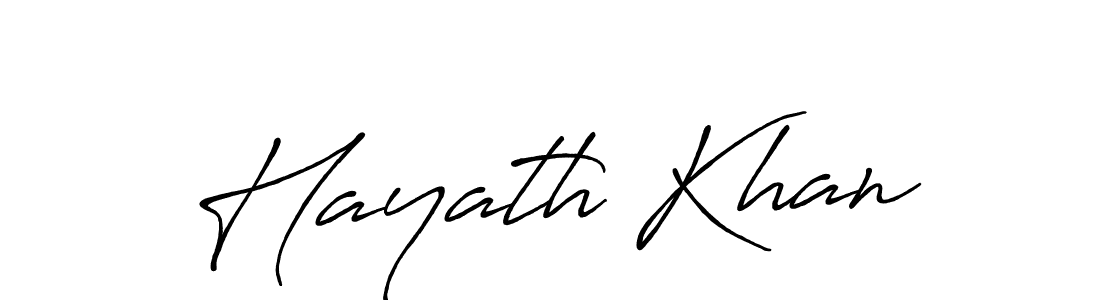 Design your own signature with our free online signature maker. With this signature software, you can create a handwritten (Antro_Vectra_Bolder) signature for name Hayath Khan. Hayath Khan signature style 7 images and pictures png