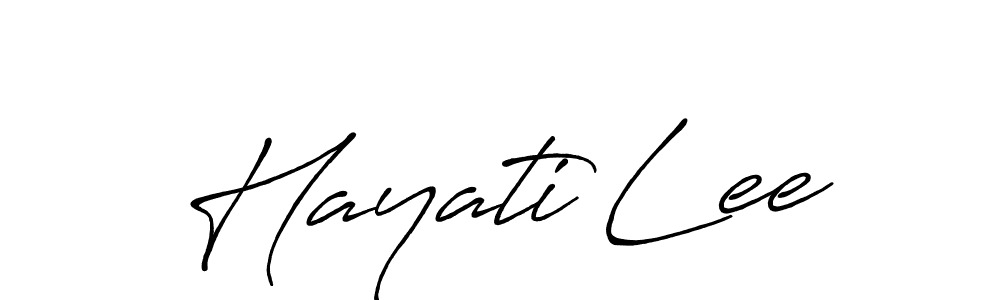 Design your own signature with our free online signature maker. With this signature software, you can create a handwritten (Antro_Vectra_Bolder) signature for name Hayati Lee. Hayati Lee signature style 7 images and pictures png