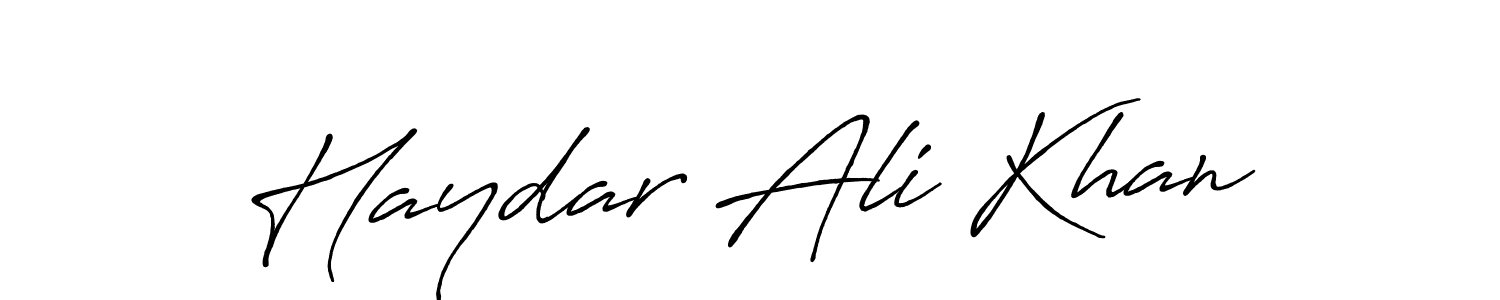 You can use this online signature creator to create a handwritten signature for the name Haydar Ali Khan. This is the best online autograph maker. Haydar Ali Khan signature style 7 images and pictures png