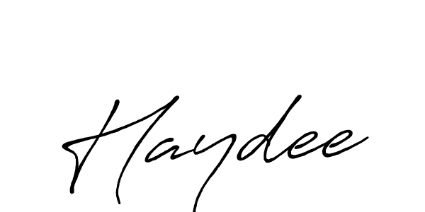 Design your own signature with our free online signature maker. With this signature software, you can create a handwritten (Antro_Vectra_Bolder) signature for name Haydee. Haydee signature style 7 images and pictures png