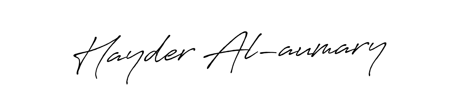 It looks lik you need a new signature style for name Hayder Al-aumary. Design unique handwritten (Antro_Vectra_Bolder) signature with our free signature maker in just a few clicks. Hayder Al-aumary signature style 7 images and pictures png