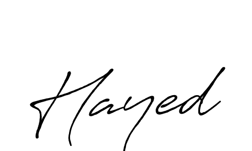 Create a beautiful signature design for name Hayed. With this signature (Antro_Vectra_Bolder) fonts, you can make a handwritten signature for free. Hayed signature style 7 images and pictures png