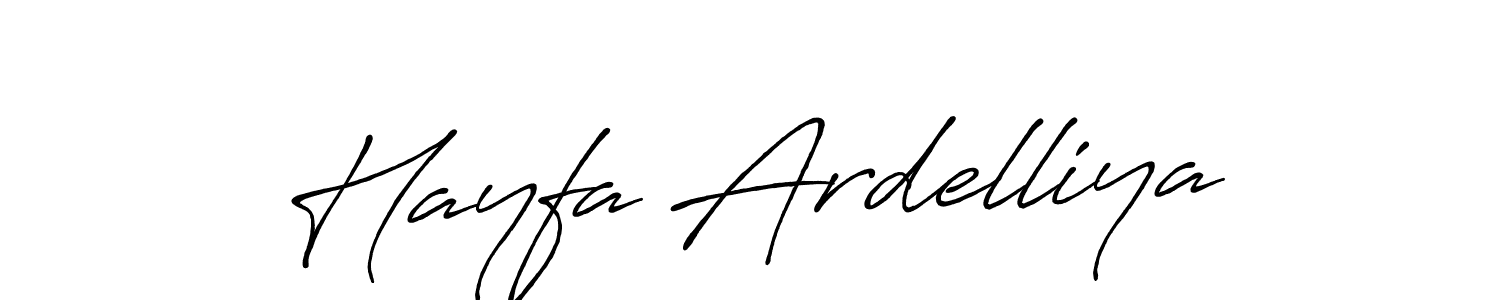 It looks lik you need a new signature style for name Hayfa Ardelliya. Design unique handwritten (Antro_Vectra_Bolder) signature with our free signature maker in just a few clicks. Hayfa Ardelliya signature style 7 images and pictures png