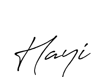 Use a signature maker to create a handwritten signature online. With this signature software, you can design (Antro_Vectra_Bolder) your own signature for name Hayi. Hayi signature style 7 images and pictures png